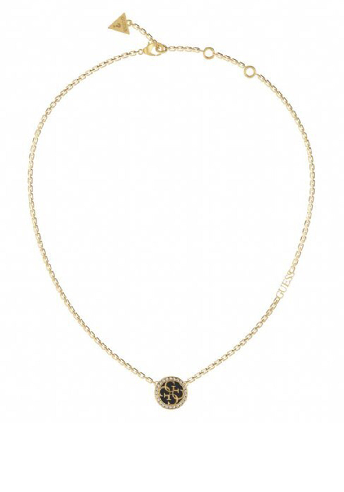 Guess 4G Logo Necklace, Gold & Black