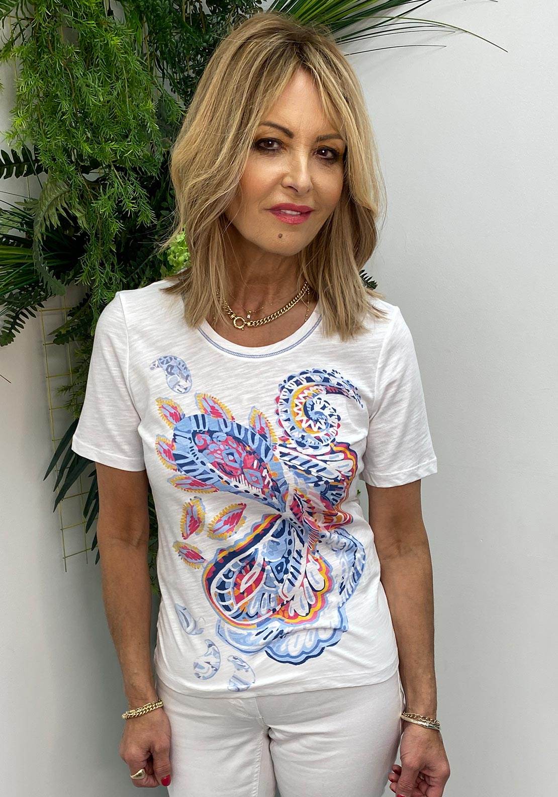 Barbara Lebek Graphic Print Top Black 56140062-999 main image 1