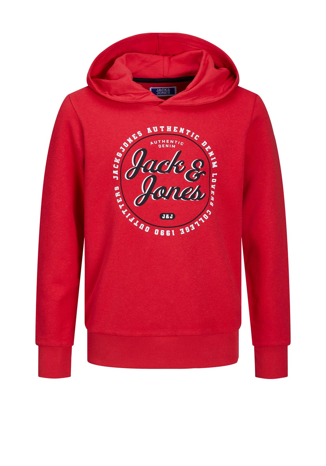 Jack & Jones Boys Andy Long Sleeve Sweat Hoodie, True Red