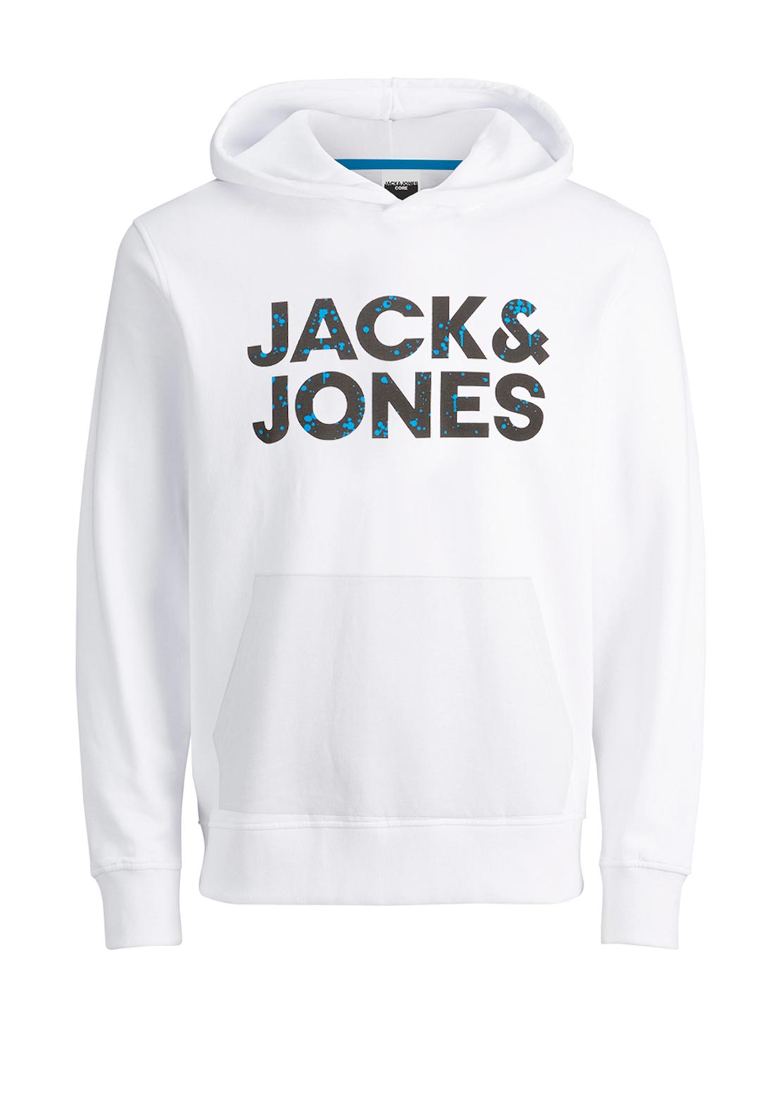 Jack Jones Boy Neon Pop Sweat Hoodie, White McElhinneys
