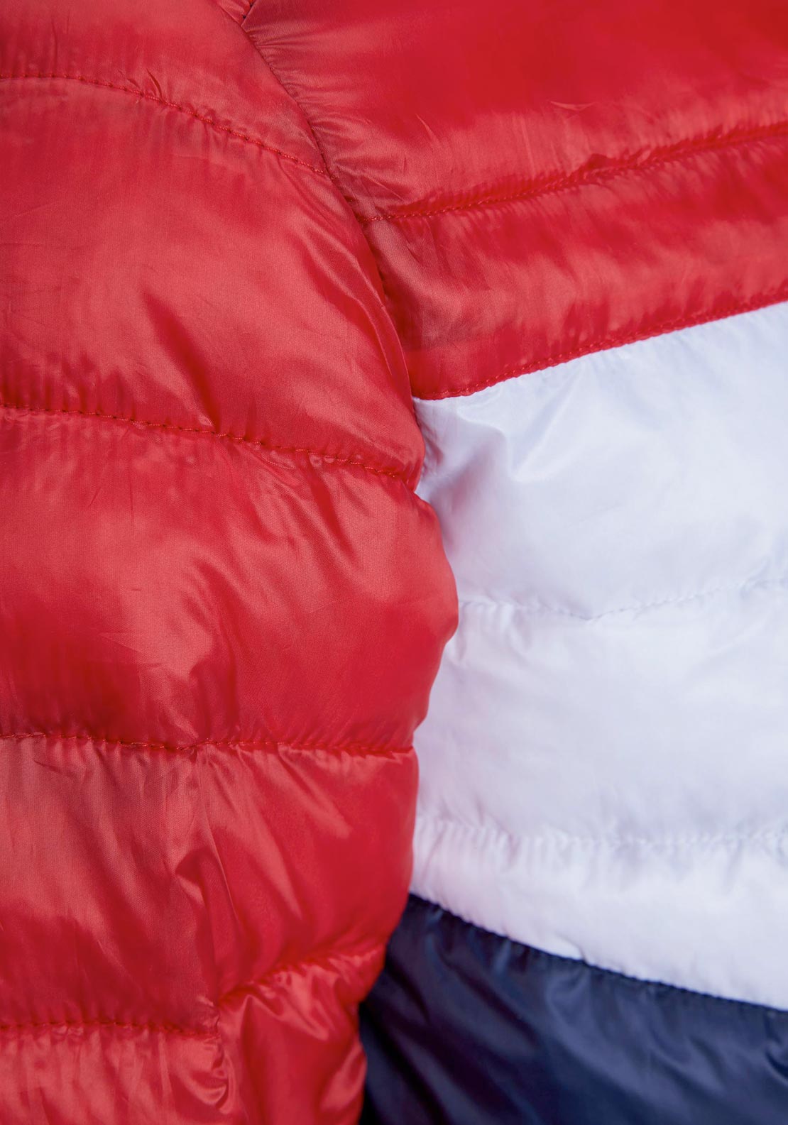 Jack & Jones Boys Hero Puffer Collar Colour Block Jacket, Red