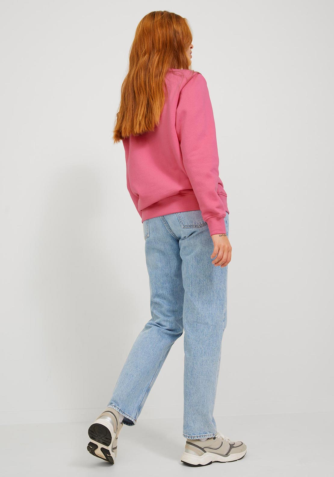 JJXX Abbie Crew Neck Sweatshirt, Carmine Rose