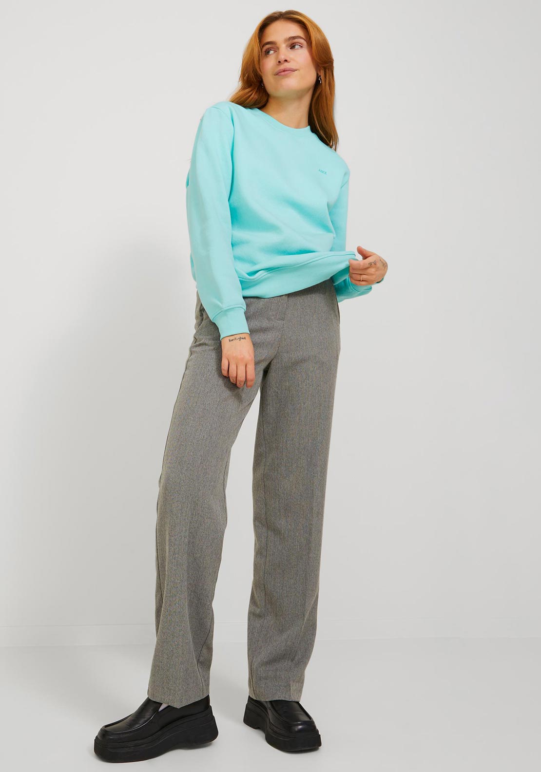JJXX Abbie Crew Neck Sweatshirt, Aruba Blue