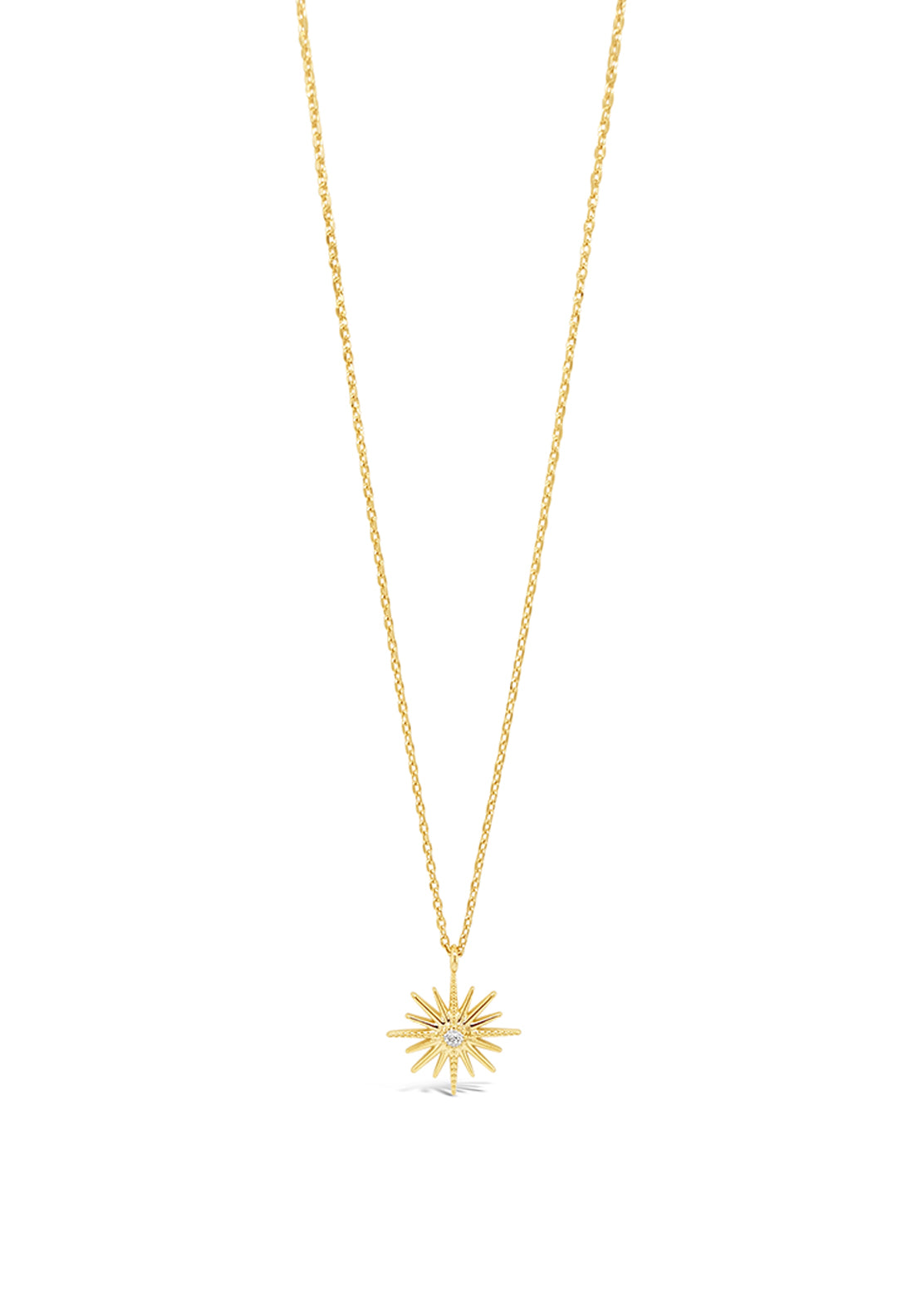 Absolute Crystal North Star Necklace, Gold
