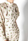 Kameya Ruffle Sleeve Midi Dress, Cream