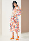 Kate Cooper Geometrical Print Midi Dress, Multi