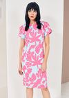Kate Cooper Floral Midi Dress, Pink & Blue