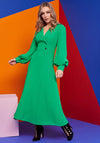 Kate Cooper Balloon Sleeve Maxi Dress, Emerald Green