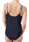 Oyster Bay Tropical V-neck Swimsuit, Blue