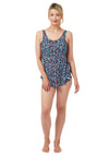 Oyster Bay Print Classic Skirted Swimsuit, Multi