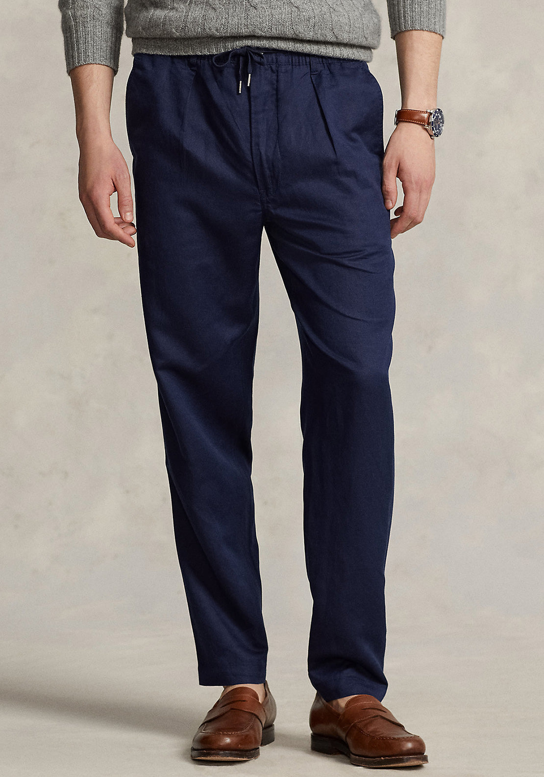 Ralph Lauren Classic Tailored Prepster Trousers, Navy