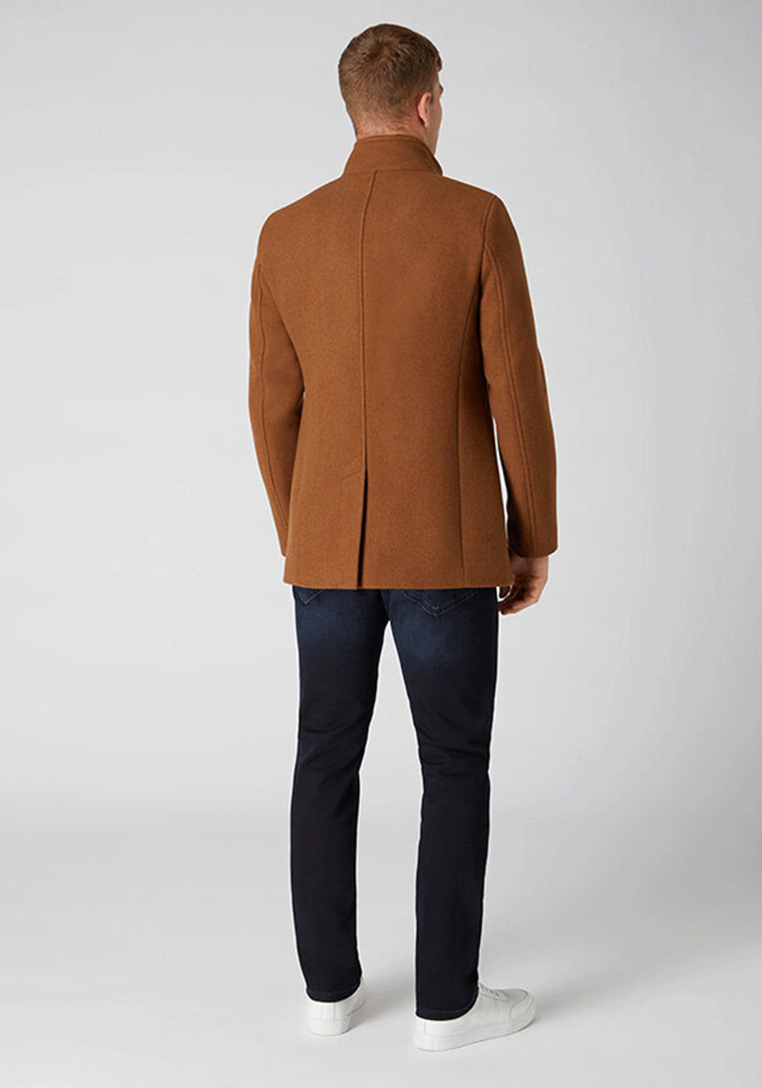 Remus Uomo Jonah Wool-Blend Tailored Coat, Tan