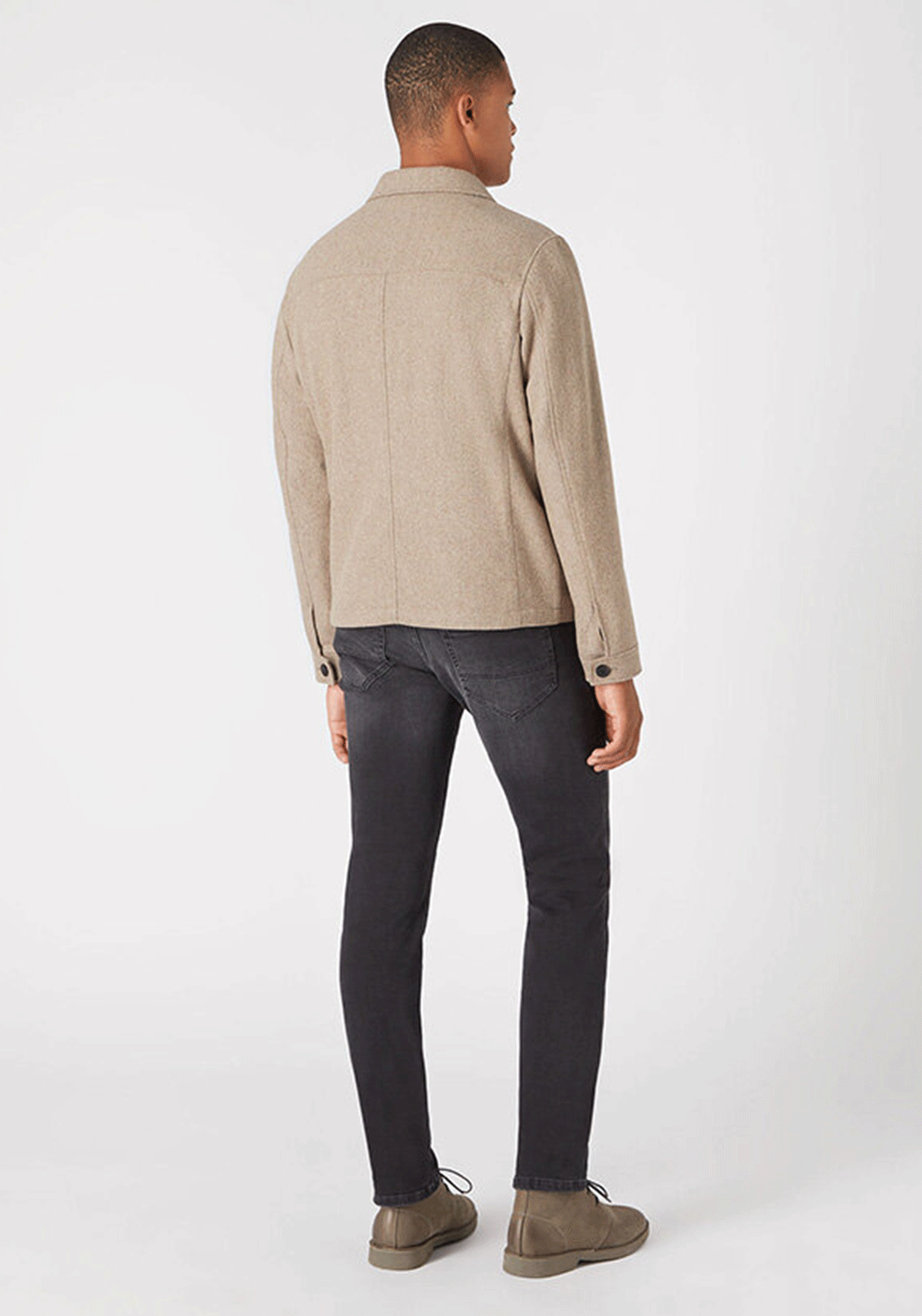 Remus Uomo Scott Wool Overshirt, Beige