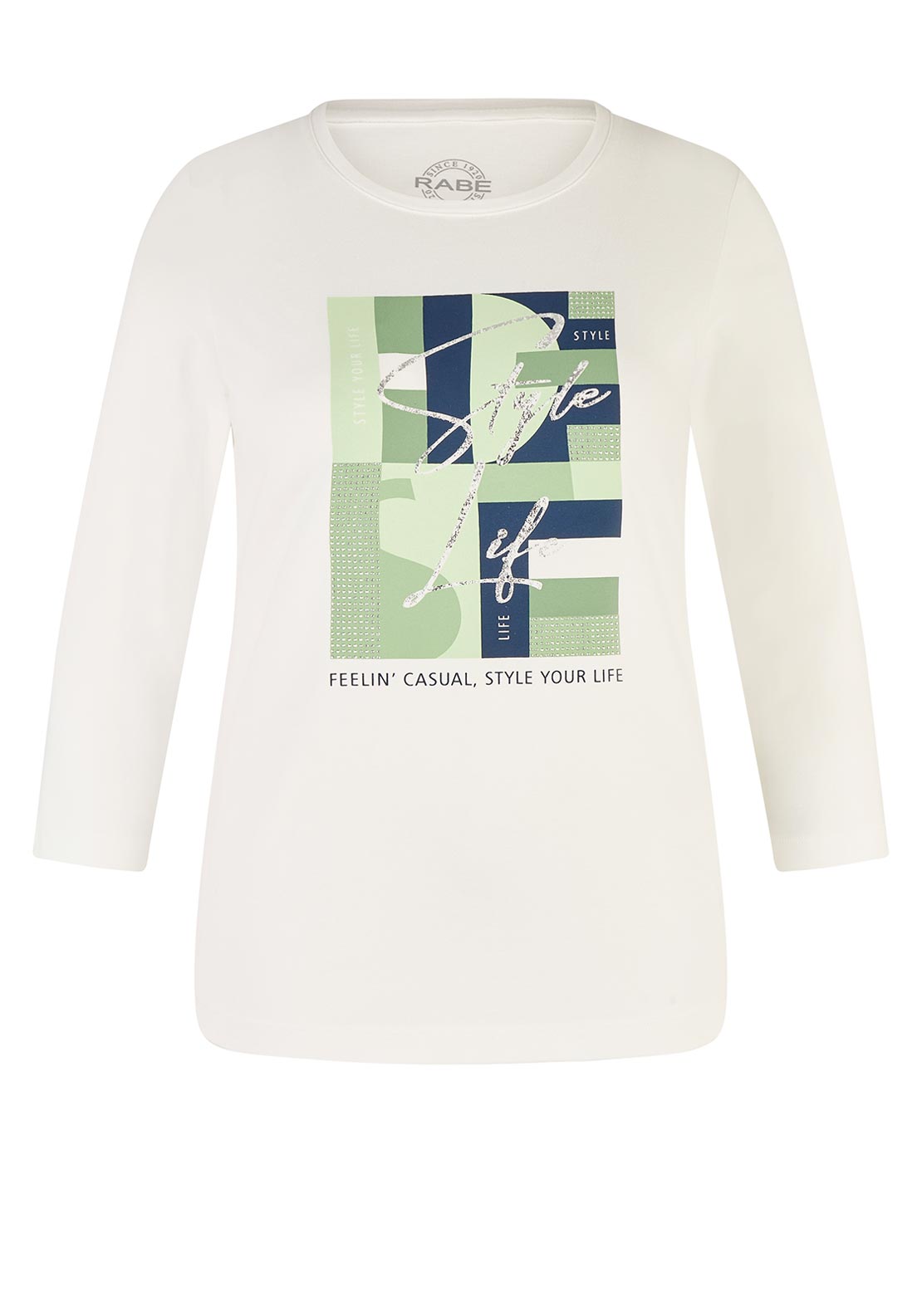 Rabe Style Your Life Graphic T-Shirt, Off White - McElhinneys