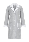 Ringella Fleece Coat Style Dressing Gown, Light Grey