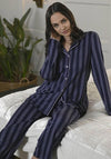 Ringella Striped Jersey Pyjama Set, Navy