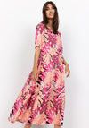 Soyaconcept Kabrina Tiered Maxi Dress, Pink Multi
