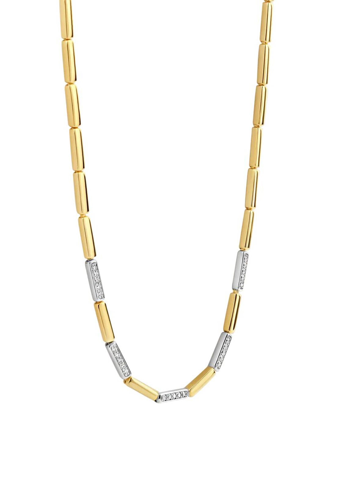 Ti Sento Two-Tone Alternate Necklace, Gold & Silver