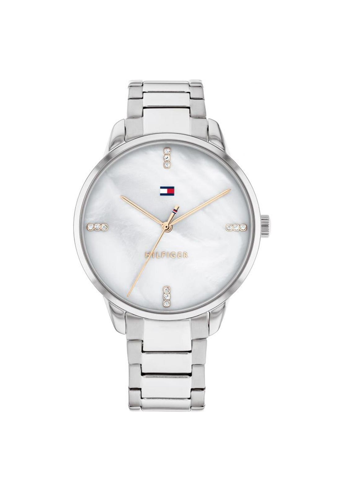 Tommy Hilfiger 1782544 Ladies Paige Mother of Pearl Watch, Silver