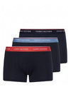 Tommy Hilfiger 3 Pack Logo Waistband Boxers, Prim Red Multi