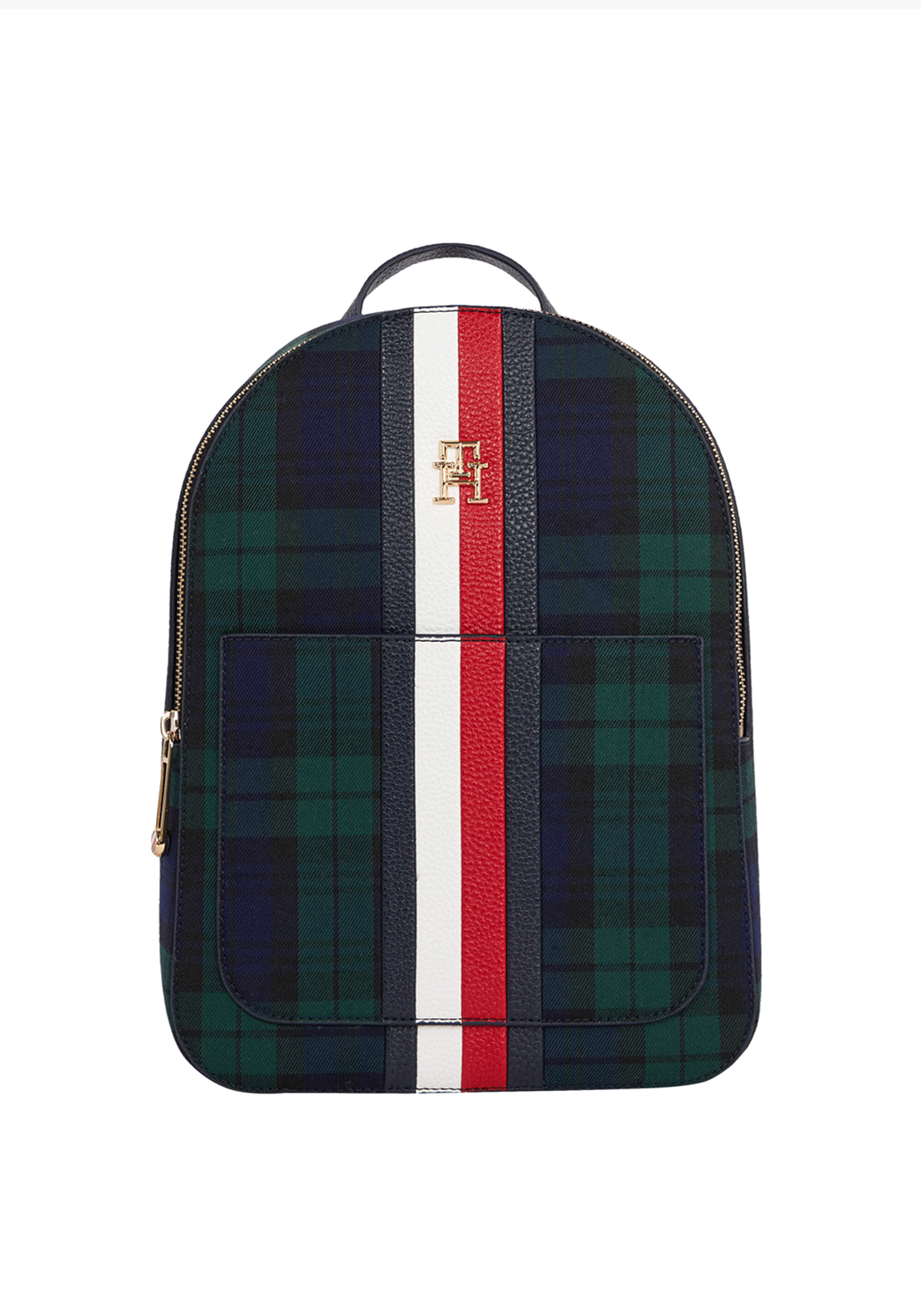 Tommy Hilfiger TH Emblem Plaid Backpack, Navy Multi