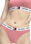 Tommy Hilfiger Womens Cotton Thong, Rose Tea