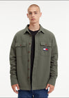 Tommy Jeans Sherpa Lined Overshirt, Avalon Green