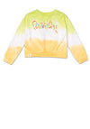 Tuc Tuc Girl Plush Ombre Sweatshirt, Green Multi