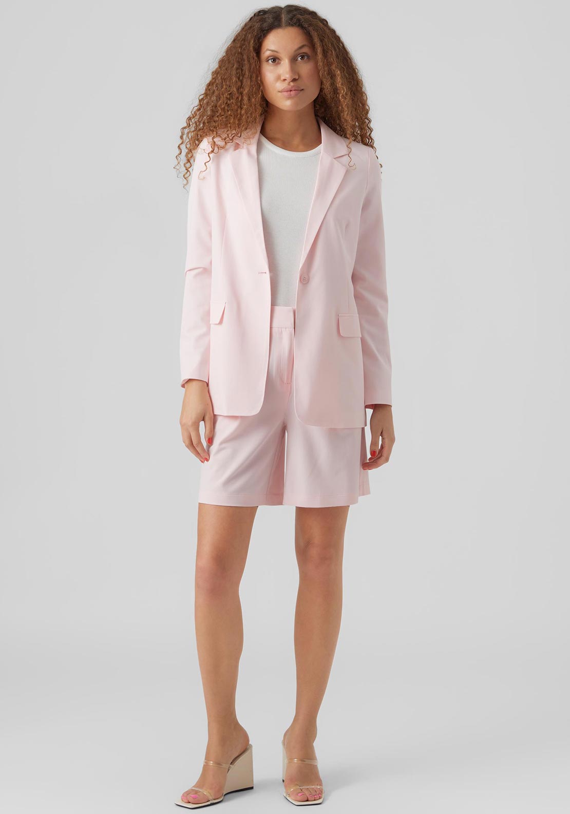 Vero Moda Zelda Loose Blazer, Parfait Pink