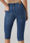 Vero Moda June Knee Length Denim Shorts, Medium Blue