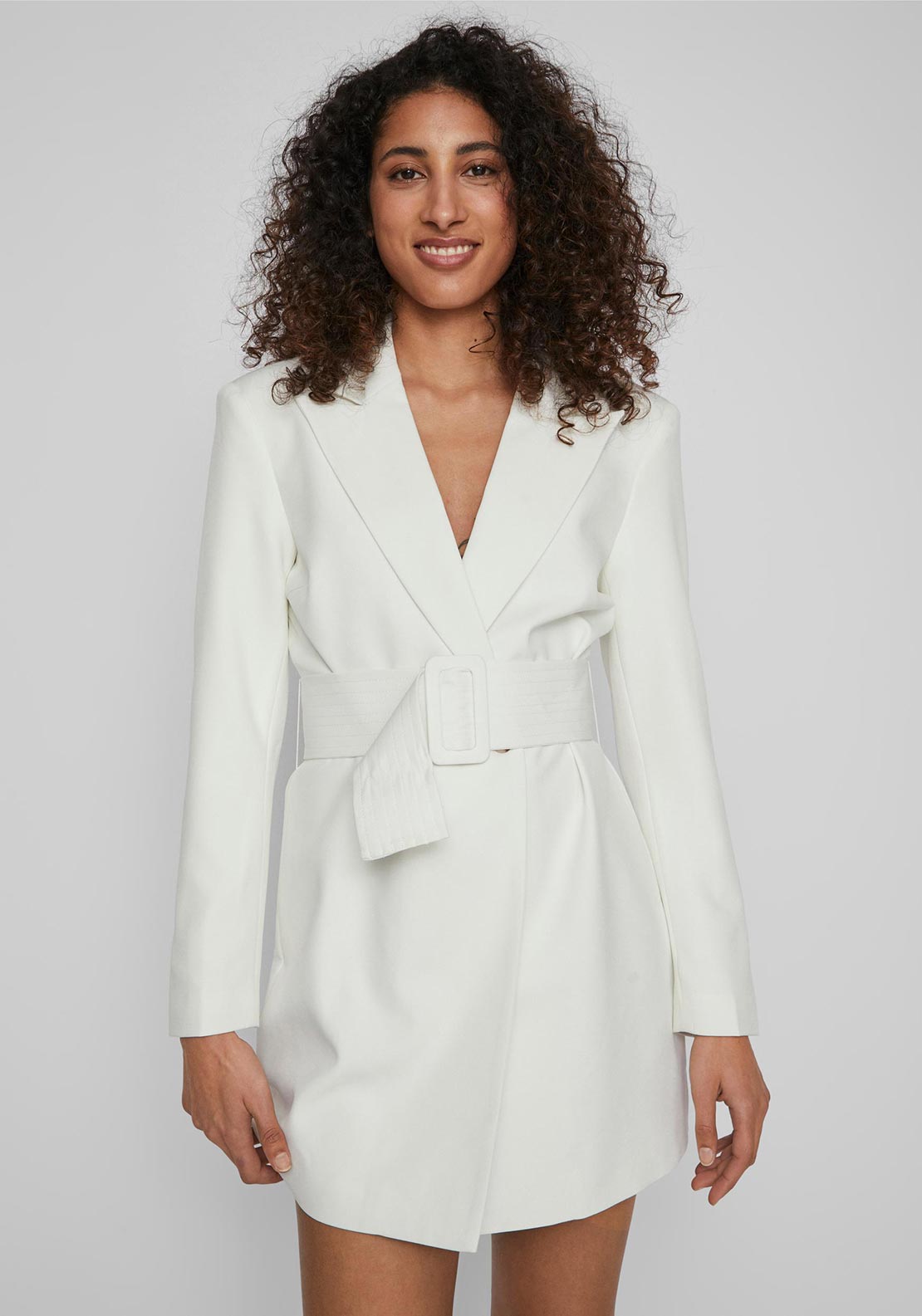 Vila Gery Belted Blazer Mini Dress, Cloud Dancer McElhinneys