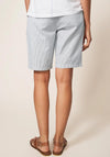 White Stuff Twister Chino Knee Length Shorts, Ivory Stripe