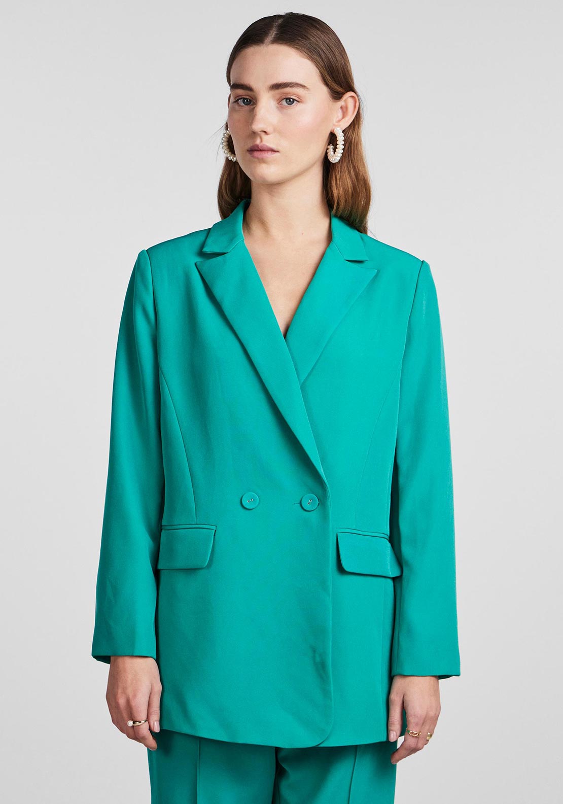Y.A.S Jella Double Breasted Blazer, Columbia