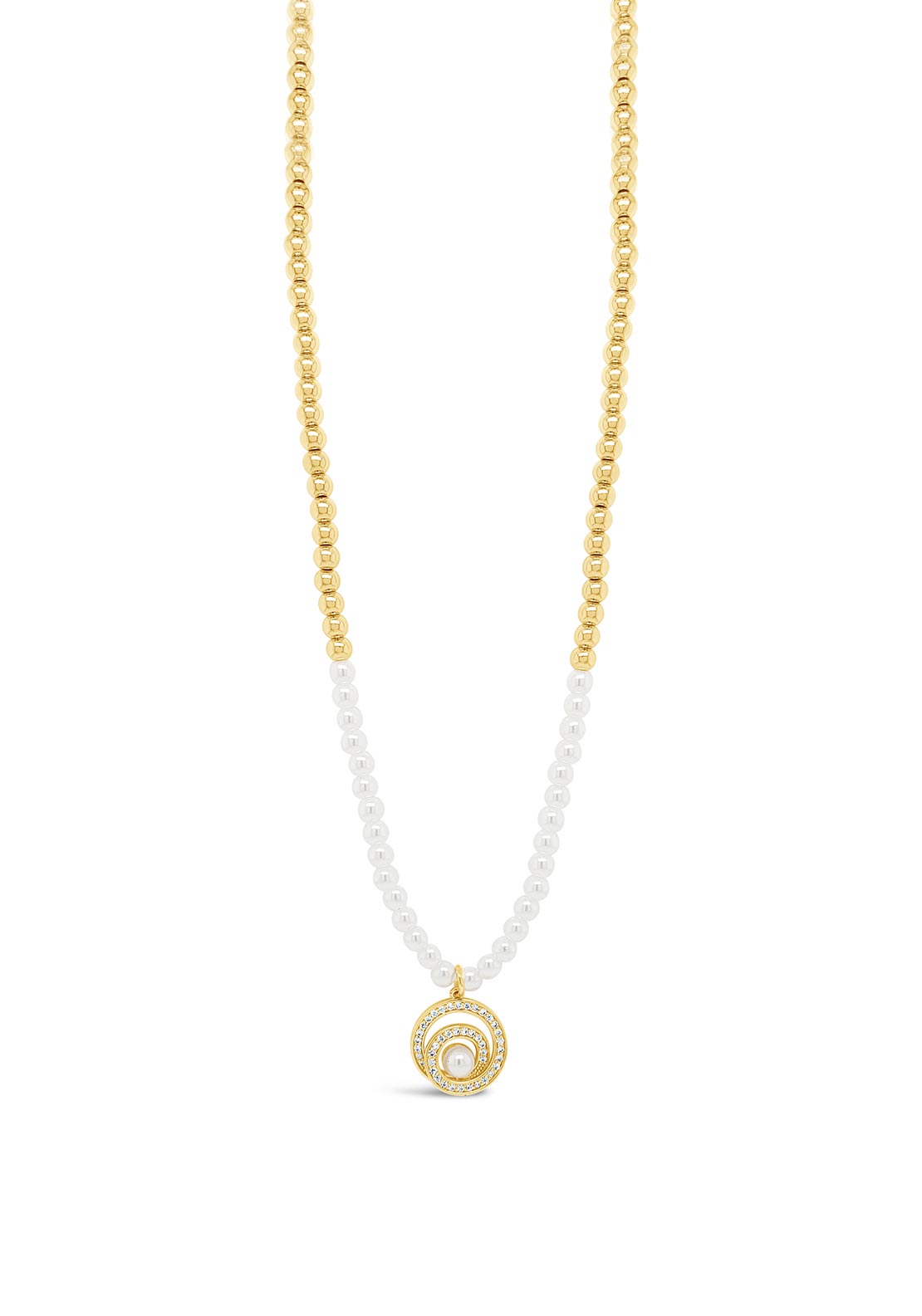 Absolute Pearl Bead Circle Necklace, Gold