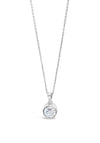 Absolute Kids Round Diamante Necklace, Silver