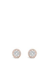 Absolute Rose Gold Diamante Stud Earrings, JE236RS