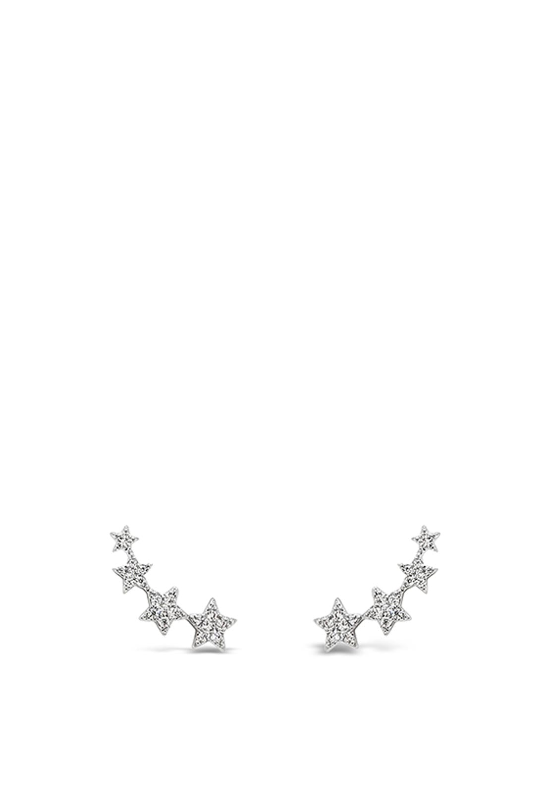 Absolute Silver Star Diamante Earrings