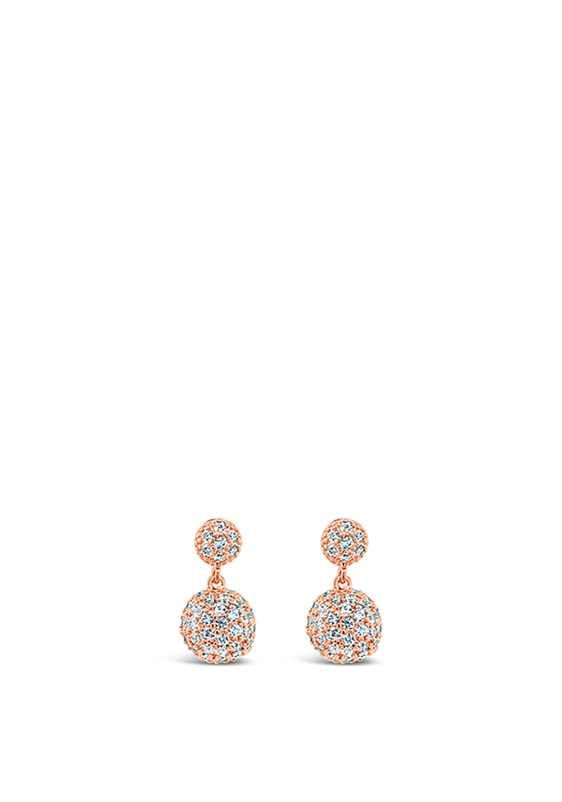 Absolute Stud Drop Crystal Rose Gold Earrings, JE232RS