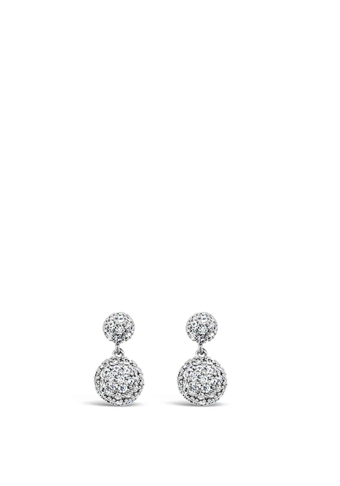 Absolute Stud Drop Crystal Silver Earrings, JE232SL