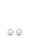 Absolute Round Pearl Clip On Earrings, Silver