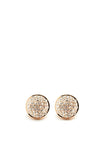 Absolute Round Diamanté Clip On Earrings, Rose Gold