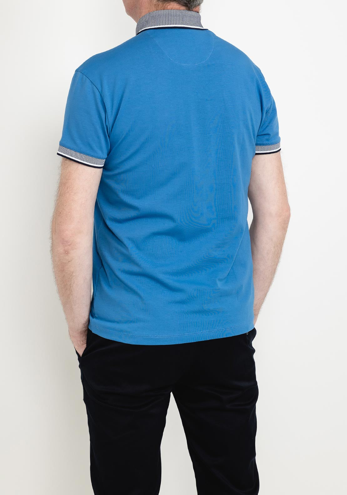 Advise Contrast Trim Polo Shirt, Blue