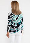 Anonymous Rhinestone & Swirl Pattern Sweater, Green Multi