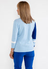Anonymous Rhinestone Panel Fine Sweater, Blue & Navy