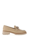 Ara Leather Chain Chunky Sole Loafers, Beige