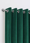 Aura Aspen Luxury Eyelet Curtains, Emerald