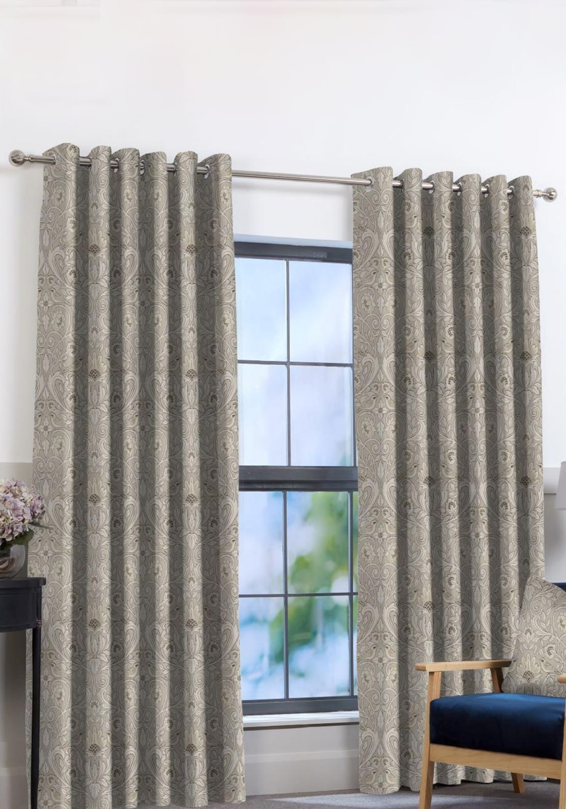 Aura Nova 90 X 90 Eyelet Curtains, Mink McElhinneys