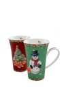 Aynsley Classic Christmas Latte Mugs, Set of 2
