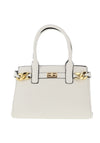 Zen Collection Small Chain Satchel Bag, White