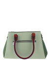 Zen Collection Block Colourway Satchel Bag, Green Multi